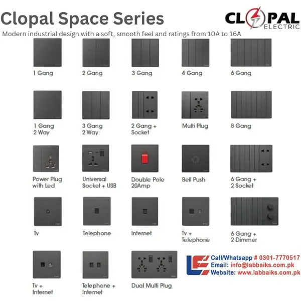 Clopal Space Series Charcoal Black