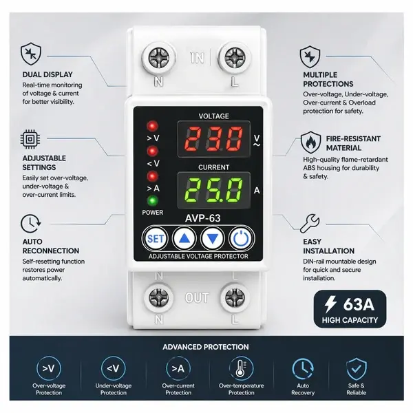Voltage Protector Under-Voltage & Over-Voltage Protection