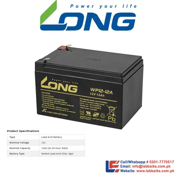 Dry Battery 12V,12AH Lead acid