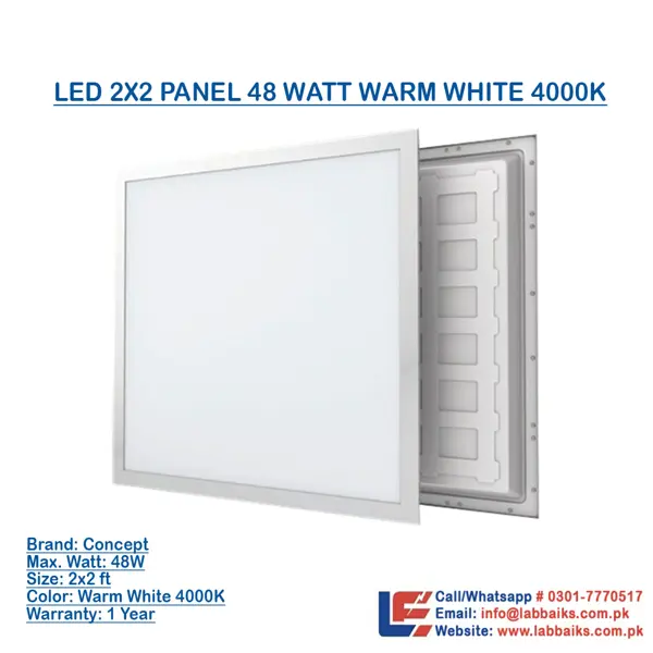 LED 2X2 PANEL 48 WATT WARM WHITE and 4000K