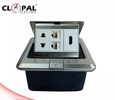 Clopal Pop-Up Technology Floor Box Silver & Golden