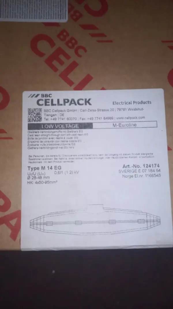 Resin Cable Joint Kit waterproof - Cellpack M14