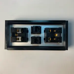Pop Up Table Socket with two Multi socket 1-Data internet and 1-Telephone Black & Silver Color