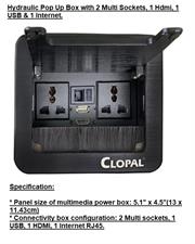 Table Socket Technology Tabletop Brush Flip Connectivity Box 