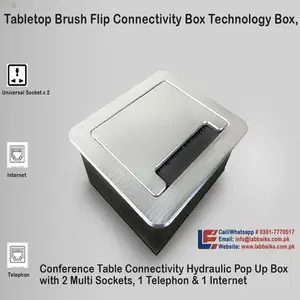 Table Socket Pop Up Box, Technology Box with Two Multi Socket ,1 Internet & 1 Telephone