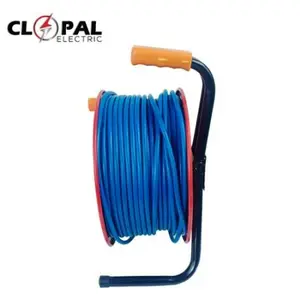 Heavy Duty 50 Mtrs 2 Core Extension Reel with Trolly with 20A Earth Leakage Breaker - 3500 Watt