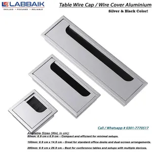 Table Wire Cover aluminum silver and Black Color 