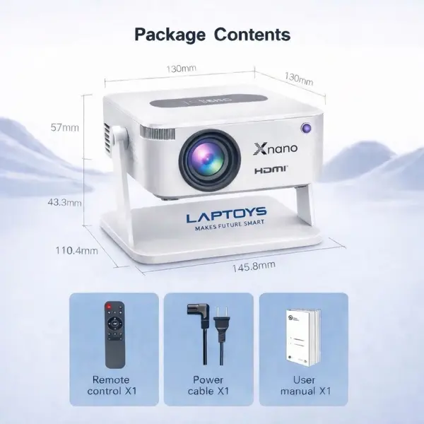 XNano HA109 Smart Projector | 4GB+64GB | 4K & Gaming Ready