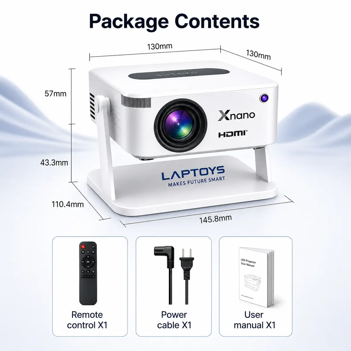 XNano HA109 Smart Projector | 4GB+64GB | 4K & Gaming Ready