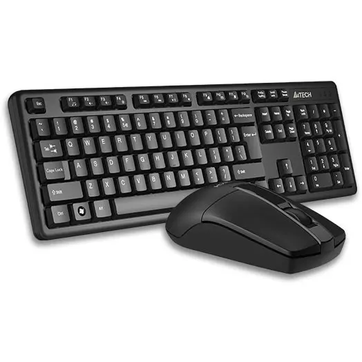 A4Tech 3330NS Wireless Desktop - Black - Keyboard & Mouse