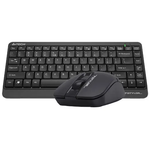 A4Tech Fstyler FG1112S Compact Desktop Set, 2.4GHz Wireless, Silent Clicks, 1200 DPI, Up to 12 Months Battery Life, Black