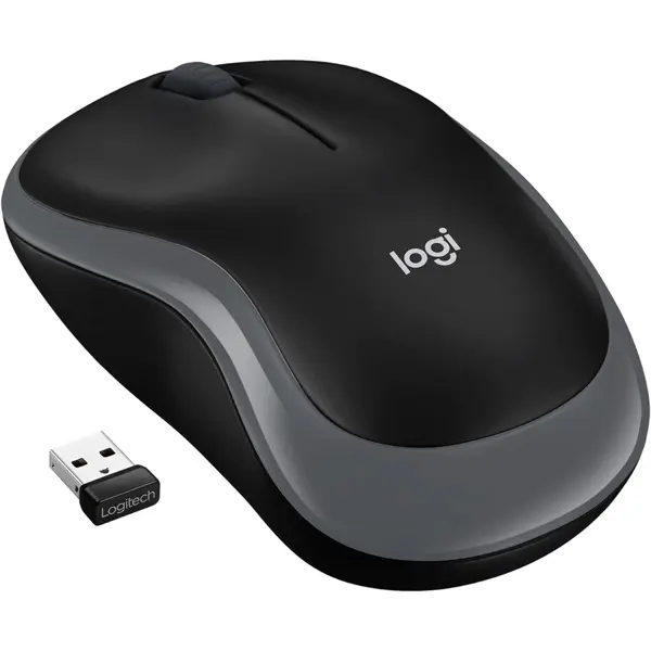 Logitech M185 Wireless Mouse, Compact Design, Grey