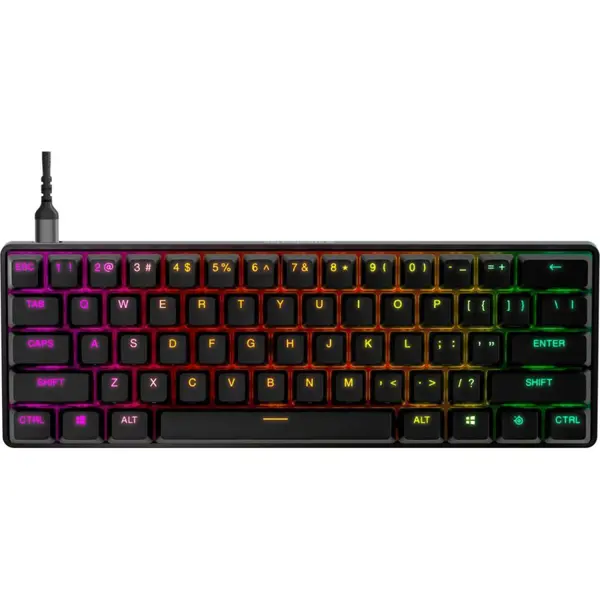 SteelSeries Apex Pro Mini Tournament-Ready Gaming Keyboard in 60% Form Factor - OmniPoint 2.0 Adjustable Switches - 64820 - US English