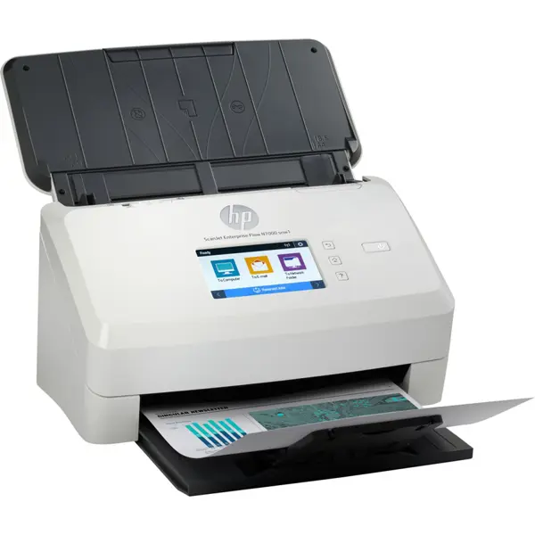 HP ScanJet Enterprise Flow N7000 SNW1 (Official Warranty) | 4.3 Inch Color Touchscreen - One-Pass Duplex Scanning