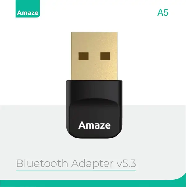 Amaze Bluetooth Adapter, Bluetooth V5.3, Up To 20 Meters, 2.4GHz, A5