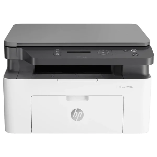 HP LaserJet MFP 136w Laser Printer, Print Copy Scan, Up To 20ppm, Wi-Fi, Black and White (Official Warranty)