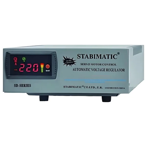 Stabimatic SD-1500C Voltage Stabilizer, 1500VA, 130-260V AC Input, 220/110V AC Output, (+)(-)1 To 2% Output Stability