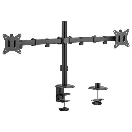 MXG BMA-24P Dual Monitor Steel Articulating Monitor Mount, Matte Black