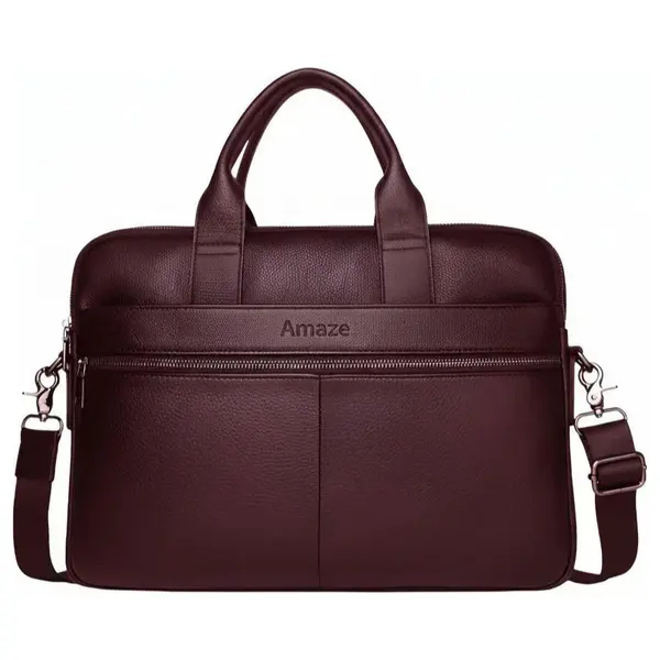 Amaze Executive Original Leather Bag A925, Fits Up To 15.6", Brown