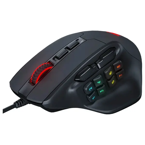 Redragon M811 Aatrox MMO RGB Wired Gaming Mouse 12400 DPI 15 Programmable Buttons Black