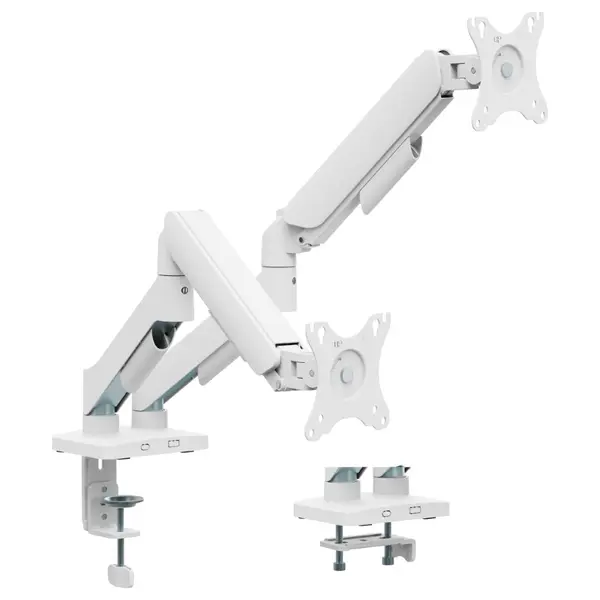 MXG EMA-24W Economical Mechanical Spring Dual Monitor Arm White