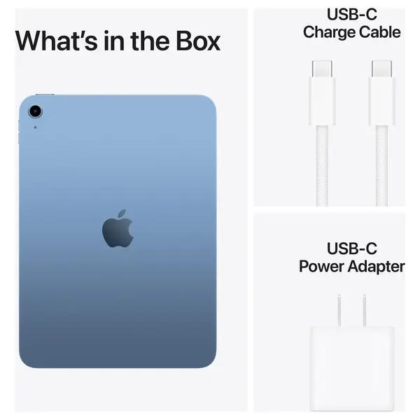 Apple 11" iPad A16 Chip, 256GB, Wi-Fi 6, 11" Liquid Retina 2360 x 1640, 12MP Front and Rear Cameras, iPadOS, Blue, MD4H4