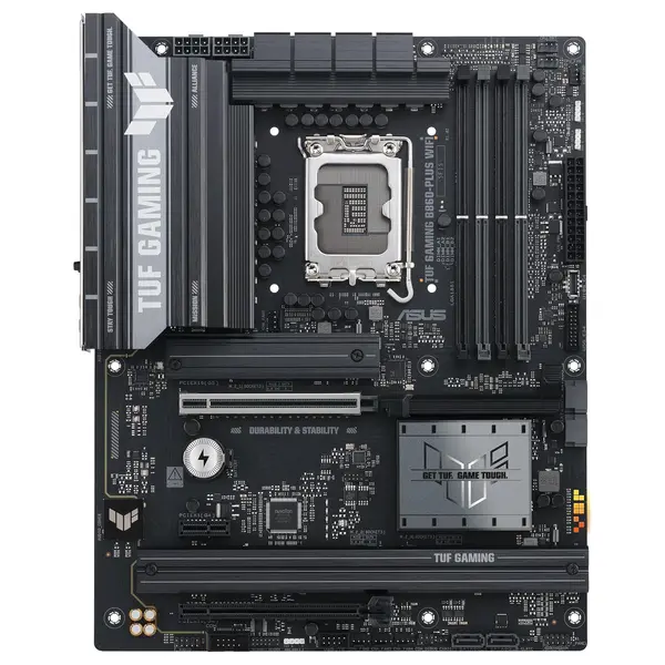 ASUS TUF Gaming B860-PLUS WiFi ATX Motherboard, B860, LGA1851, DDR5, PCIe5.0, 3x M.2, Wi-Fi7, 2.5Gb LAN, USB20Gbps Type-C