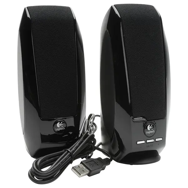Logitech S150 Digital USB PC Multimedia Speakers, 1.2W, USB, Black, 980-000029