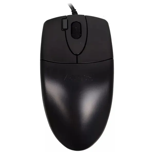 A4Tech OP-620DS Wired Mouse, 1200 DPI, Silent Clicks, 4-Way Wheel, Black