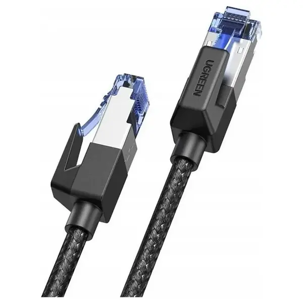 UGREEN CAT8 RJ45 LAN Ethernet Network Cable, Up To 10Gbps, 600MHz, Pure Copper, Double-Shielded F/FTP, 1.5m, Black 80430