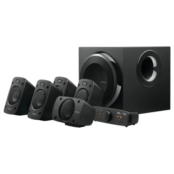 Logitech Z906 5.1 Surround Sound Speaker System, THX Certified, Dolby Digital And DTS Digital Certified, 500 Watts Continuous Power, Black