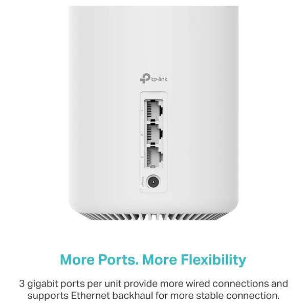 TP-Link Deco XE75 AXE5400 Tri-Band WiFi 6E Mesh WiFi System, Up To 7200 Sq.Ft Coverage, Total Speeds Up To 5400Mbps, 3-Pack
