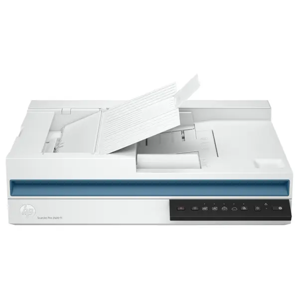 HP ScanJet Pro 2600 F1 Scanner, 25 PPM 50 IPM, 60-Sheet Duplex Single-Pass ADF, 600 X 600 DPI ADF 1200 X 1200 DPI Flatbed, USB 2.0