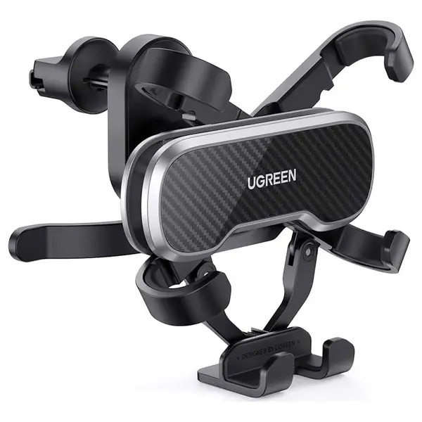 UGREEN Gravity Drive Air Vent Car Mount Phone Holder, Automatic Gravity Locking, One-Handed Operation, Five-Point Support, Black 80871