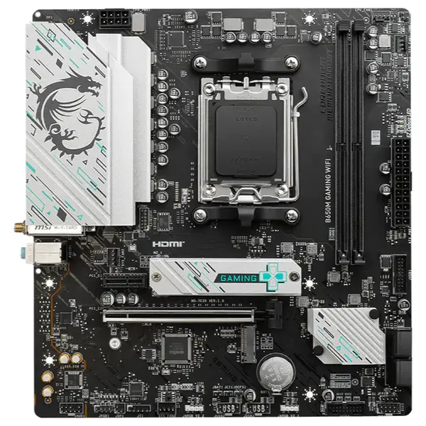 MSI B650M GAMING WIFI Motherboard, AMD B650 Chipset, Socket AM5, DDR5 Up To 7800+(OC)MHz, Wi-Fi 6E, Bluetooth 5.3