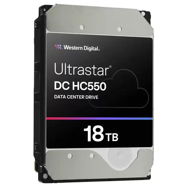 WD Ultrastar DC HC550 18TB HDD, SATA, Up To 269MB/s Transfer Rate, 7200 RPM, 512MB Cache, SE Security, 0F38459