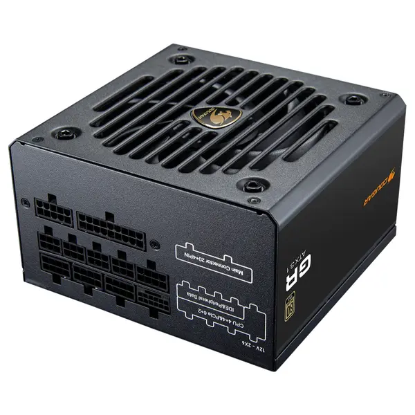 COUGAR GR 750W Fully Modular Power Supply, ATX 3.1 And PCIe 5.1 Ready, 80 Plus Gold Up To 91% Efficiency, Native 12V-2×6 Cable, 140mm Compact Size