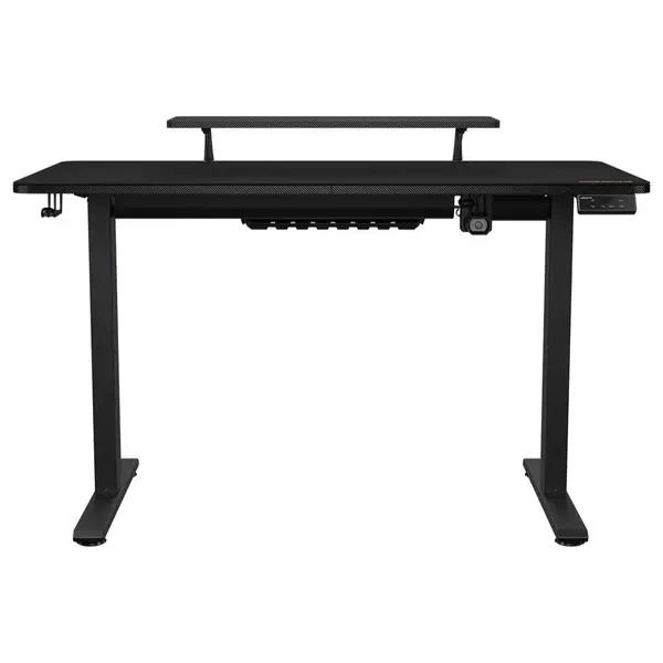 Cougar E-Star 120 Adjustable Height Electric Gaming Desk, 2 Memory Presets, Independent Monitor Stand, Full Desk Mousepad, 1200x600x15mm, Black