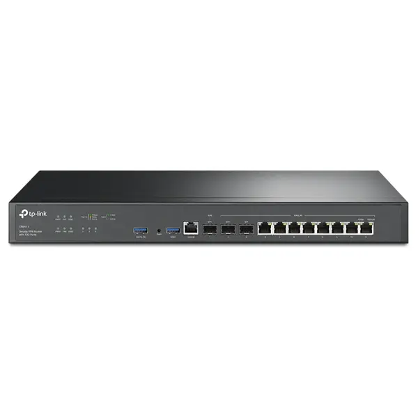 TP-Link ER8411 Omada VPN Router, Two 10GE SFP+ Ports, Up to 10 WAN Ports, SSL IPSec PPTP L2TP OpenVPN, Omada SDN Cloud Management