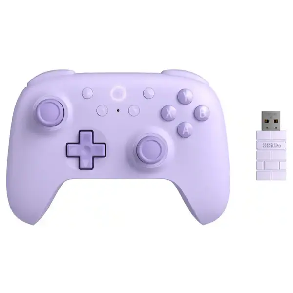 8BitDo Ultimate 2C Wireless Controller, Hall Effect Joysticks And Triggers, Extra Remappable R4 And L4 Bumpers, USB-C Charging, Purple