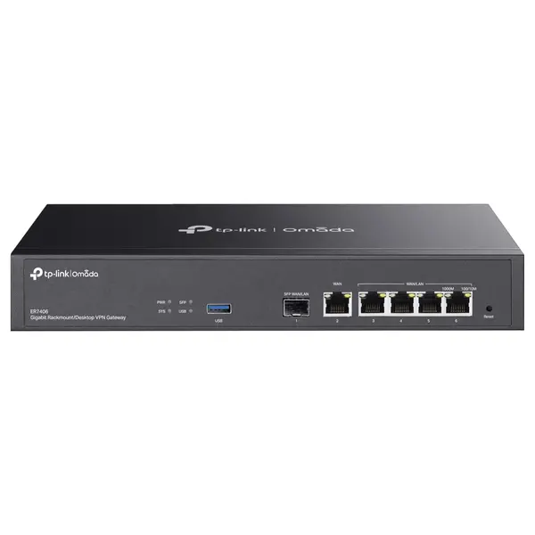 TP-Link ER7406 Wired Gigabit VPN Router, Omada Gateway, Multi-WAN, DPI IPS IDS Firewall, Load Balance, WireGuard VPN OpenVPN, Rack Mount