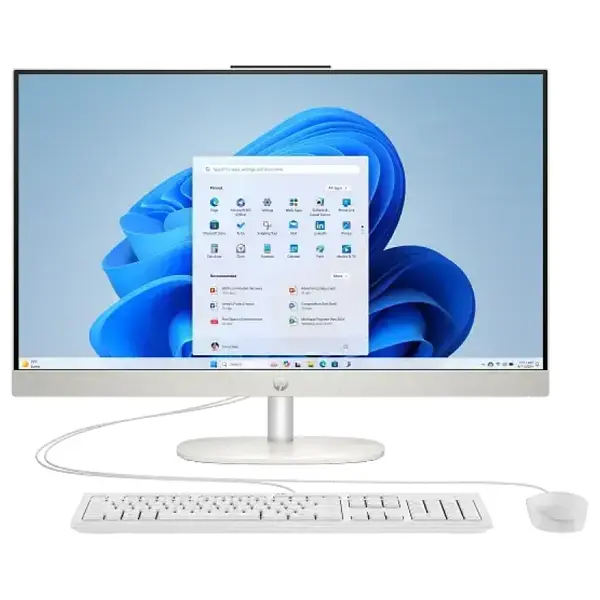 HP AIO 27-CR2013D All-in-One PC, Intel Core Ultra 7-255U, 16GB DDR5 RAM, 512GB SSD, Intel Integrated Graphics, 27" FHD IPS Touchscreen, Windows 11 Home, White