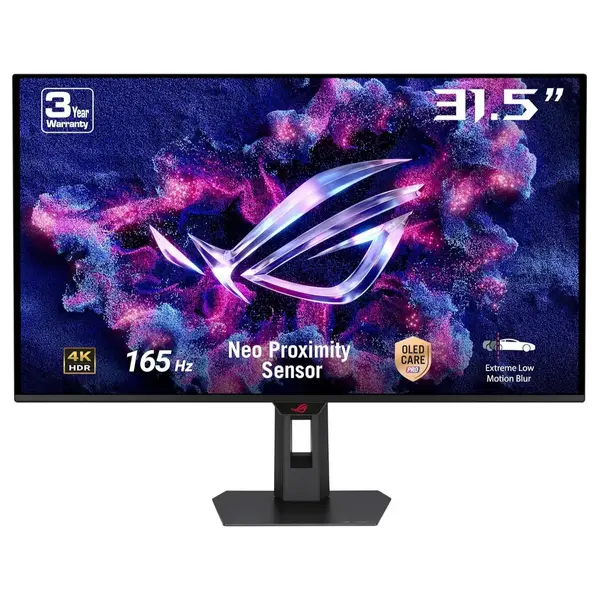 Asus ROG Strix XG32UCDS Gaming Monitor, 31.5 Inch 4K UHD QD-OLED 165Hz, 0.03ms GTG, G-SYNC Compatible, VESA DisplayHDR 400 True Black, 99% DCI-P3, Black