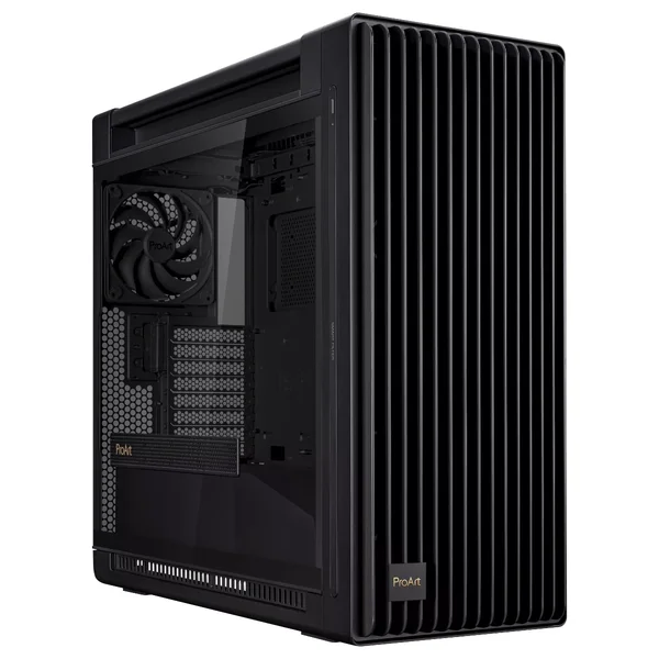 Asus ProArt PA602 E-ATX Computer Case, 420mm Radiator Support, 2x200mm and 1x140mm Pre-Installed System Fans, Front Panel IR Dust Indicator, USB Type-C 20Gbps Support