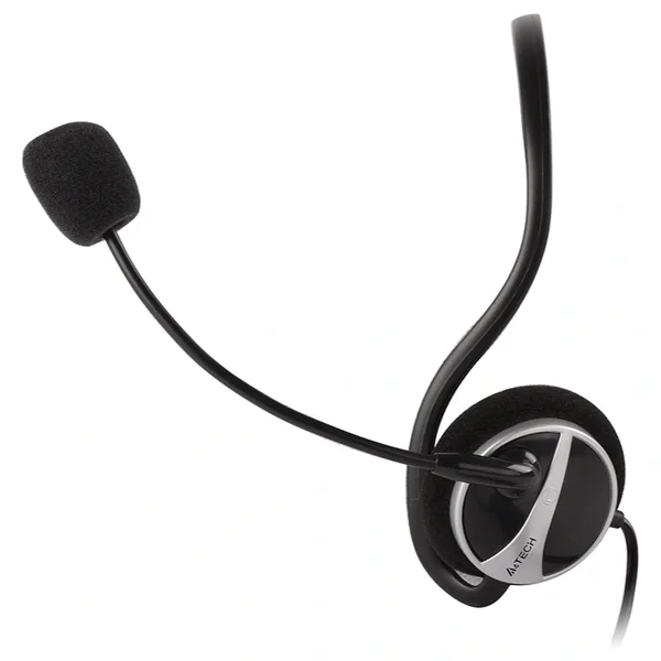 A4Tech HU-5P Neckband Headset, 40mm Driver, Inline Controls With Mic Mute, Rotatable Omnidirectional Noise-Cancelling Microphone