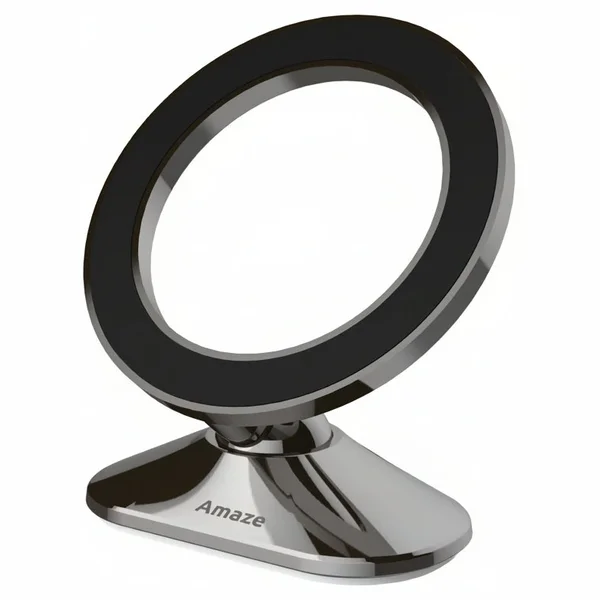 AMAZE Zinc Alloy Magnetic Car Mobile Holder, Strong Magnetic Hold, 360 Degree Rotation, Universal Compatibility, Compact Minimal Design, Easy Installation, A587