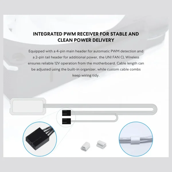Lian Li UNI Fan CL120 ARGB 120mm PWM Fans Triple Pack Reverse Blade, 2.4GHz Wireless Signal RGB and PC Case Fans Control, Daisy-Chain, Controller Included and Required, White G99.12RCL1W3W.00