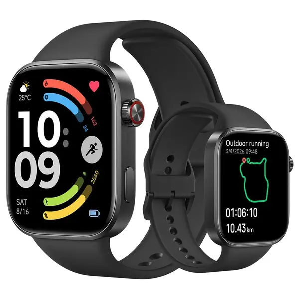 XIAOMI Redmi Watch 6 Smartwatch, 2.07in AMOLED Display, Up to 24 Days Battery, Dual L1 5-System GNSS, Black