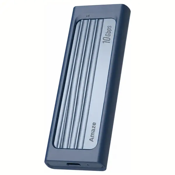 Amaze A223 Shock Proof Series NVMe M.2 SSD Enclosure Case, 10Gbps, Type-C 3.2 Input, USB-A 3.0 and Type-C Output, Aluminum Alloy