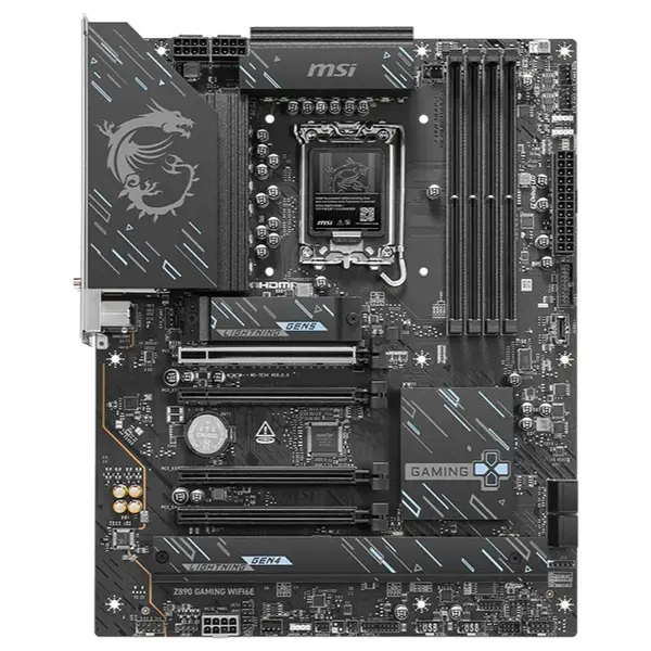 MSI Z890 GAMING WIFI6E Motherboard, LGA1851, DDR5 8800+MT/s OC, PCIe 5.0, Lightning Gen 5 x4 M.2, 2.5G LAN, Wi-Fi 6E